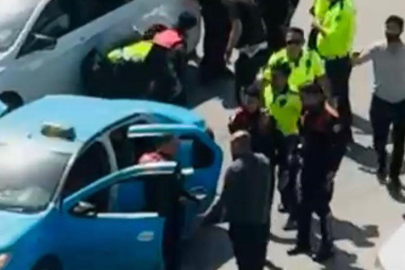 Taksiciyi rehin alıp, polisle çatışan şahıs yakalandı