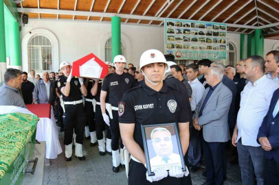 Polis memuru son yolculuğuna uğurlandı