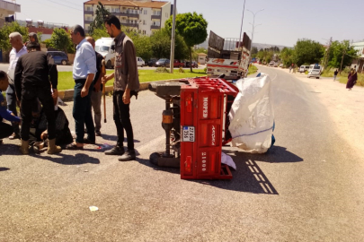 Kamyonet ile çarpışan motosikletin sürücüsü yaralandı