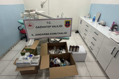 Ruhsatsız diş kliniğine jandarma operasyonu
