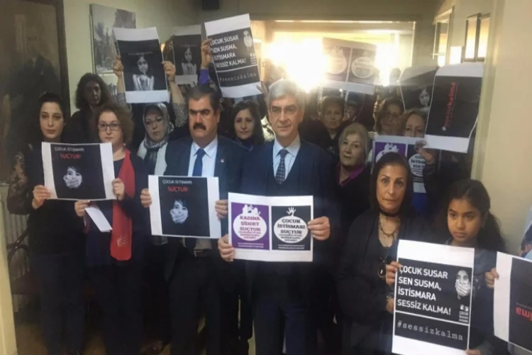 CHP'li kadınlardan çocuk istismarı tepkisi