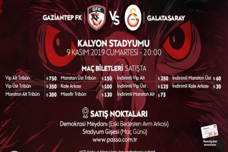 Galatasaray maçının bilet fiyatları belli oldu