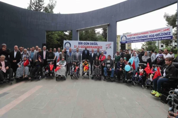 Şahinbey’de 91 engelliye tekerlekli sandalye