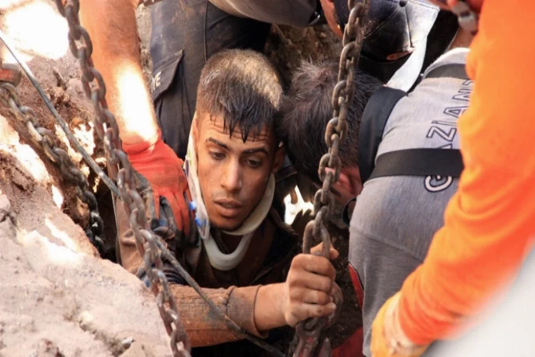 Suriyeli işçi kurtarıldı